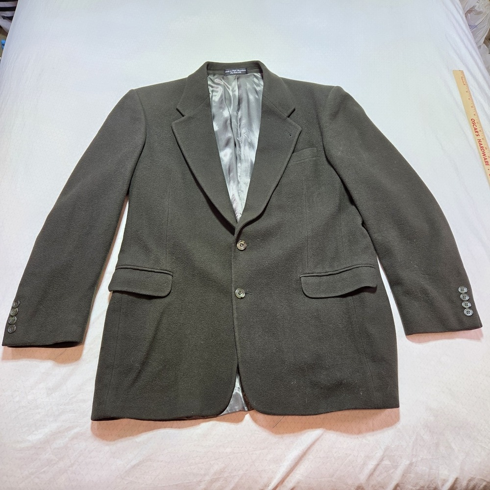 Gianfranco Ruffini Blazer Mens Sport Coat Size 42L Green Business Cashmere Blend